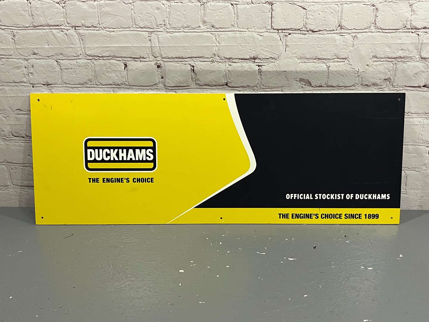 <p>Duckhams “The Engines Choice” Sign on Fibre Board</p>