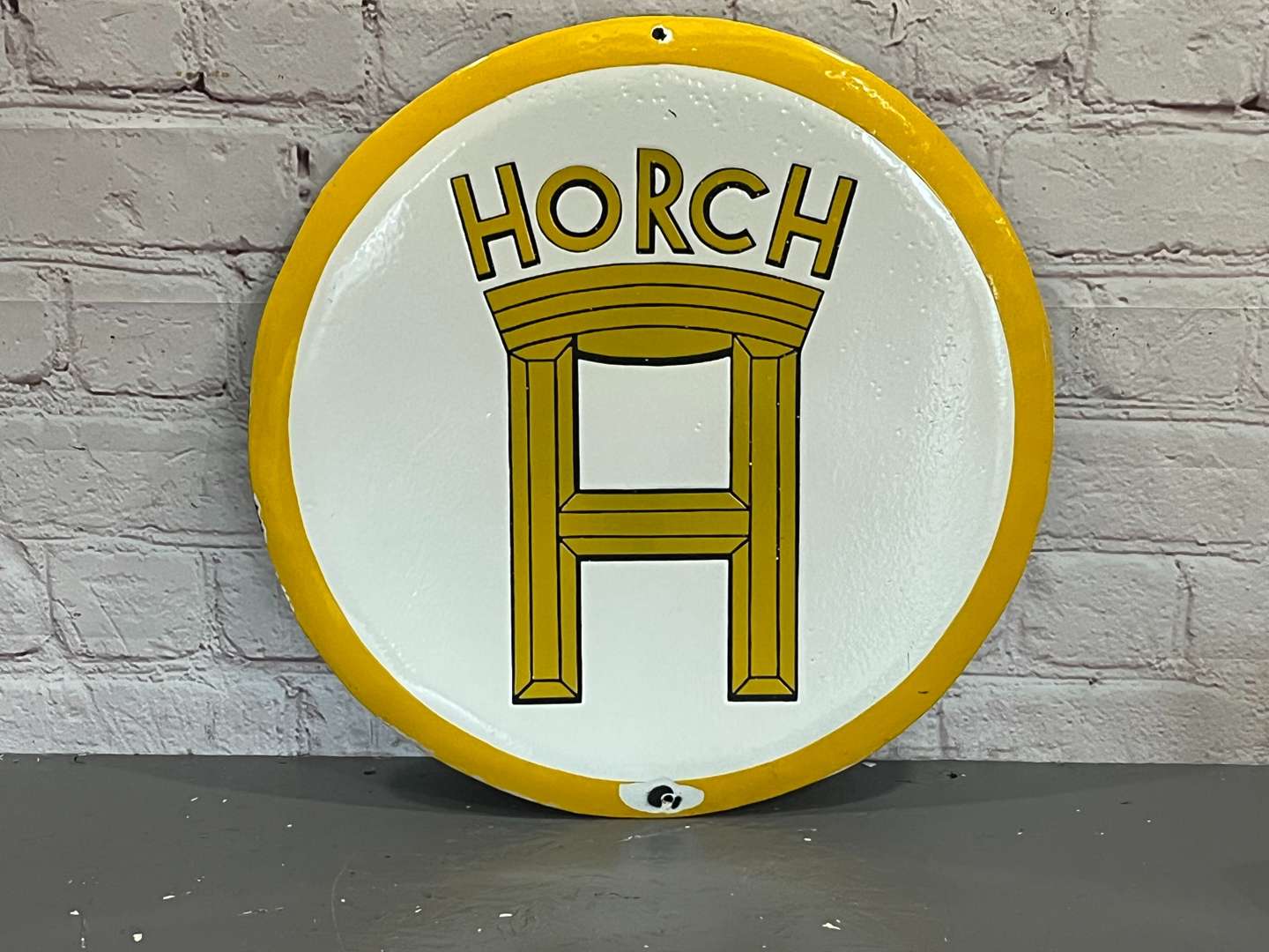 <p>Horsch Enamel Circular Enamel Sign</p>