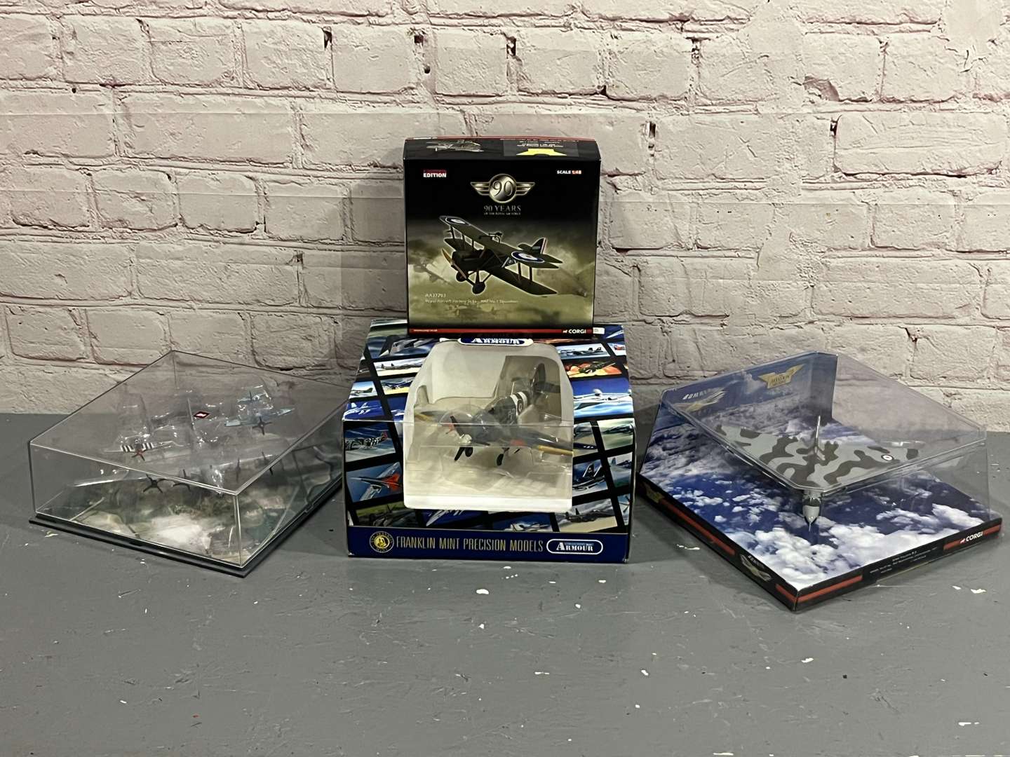 <p>Four Boxed Model Aeroplanes To Include Corgi/Franklin Mint Etc</p>