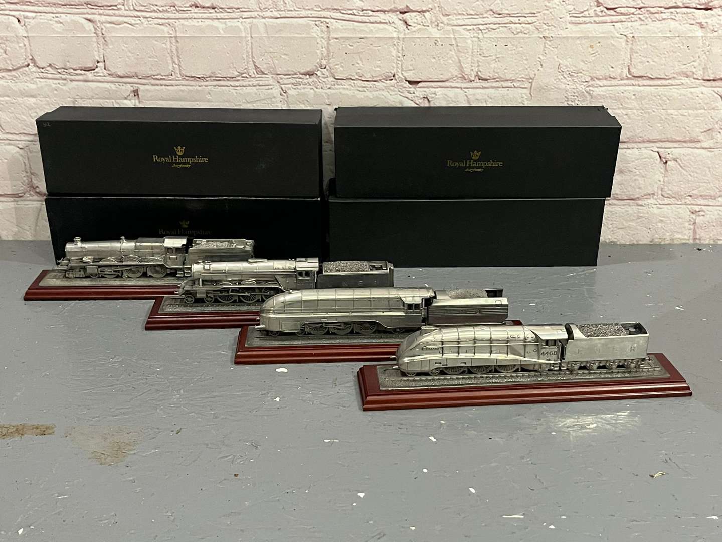 <p>Four Boxed Royal Hampshire Model Trains&nbsp;</p>