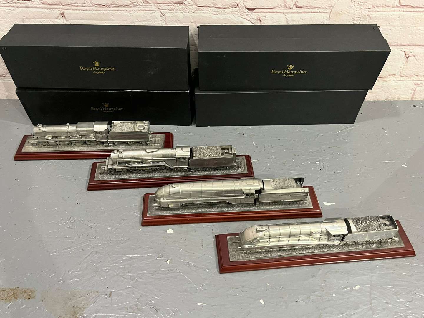 <p>Four Boxed Royal Hampshire Model Trains&nbsp;</p>