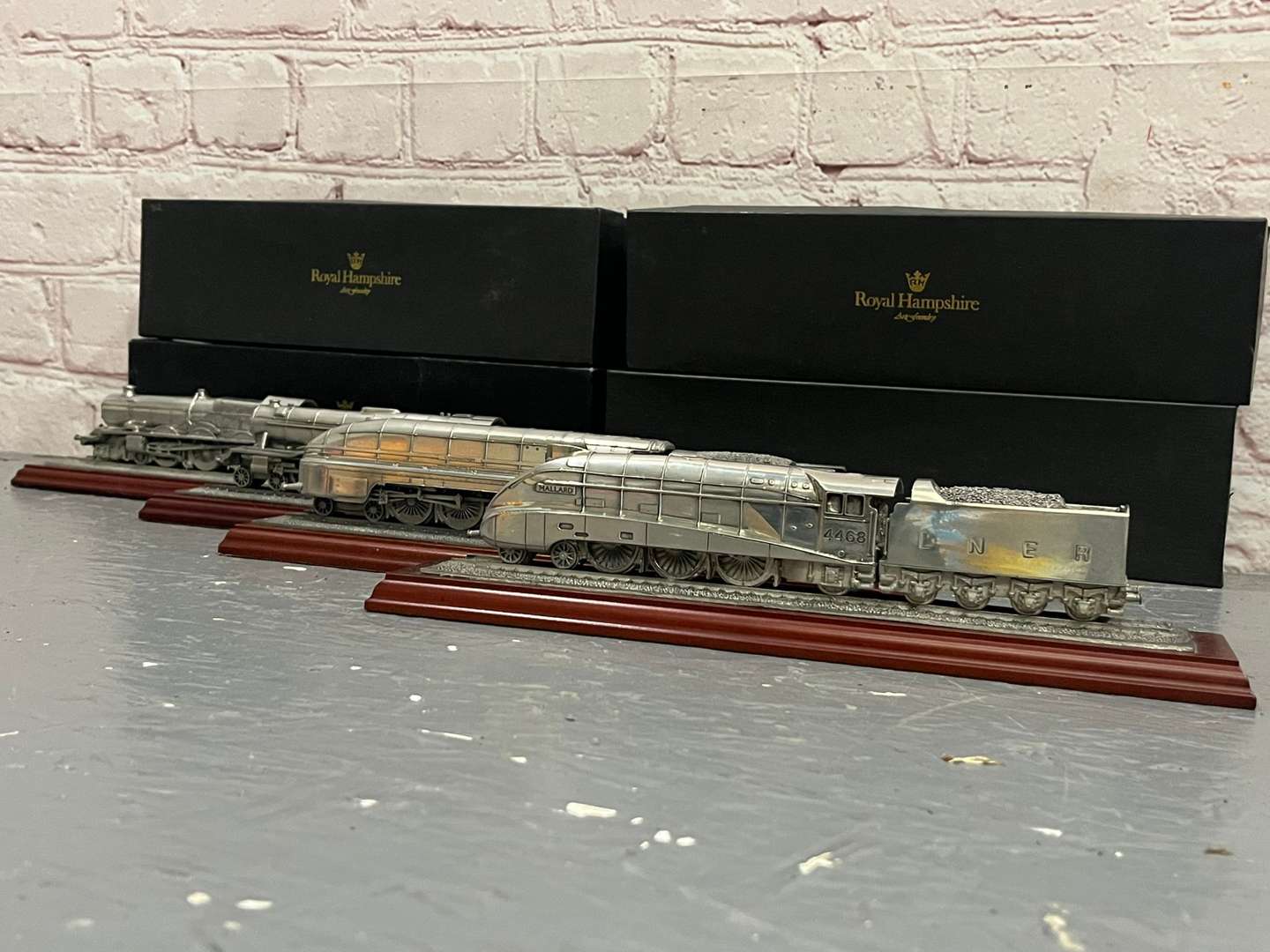 <p>Four Boxed Royal Hampshire Model Trains&nbsp;</p>