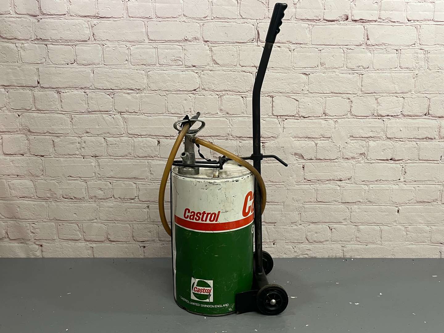 <p>Castrol Oil Dispensing Trolley&nbsp;</p>