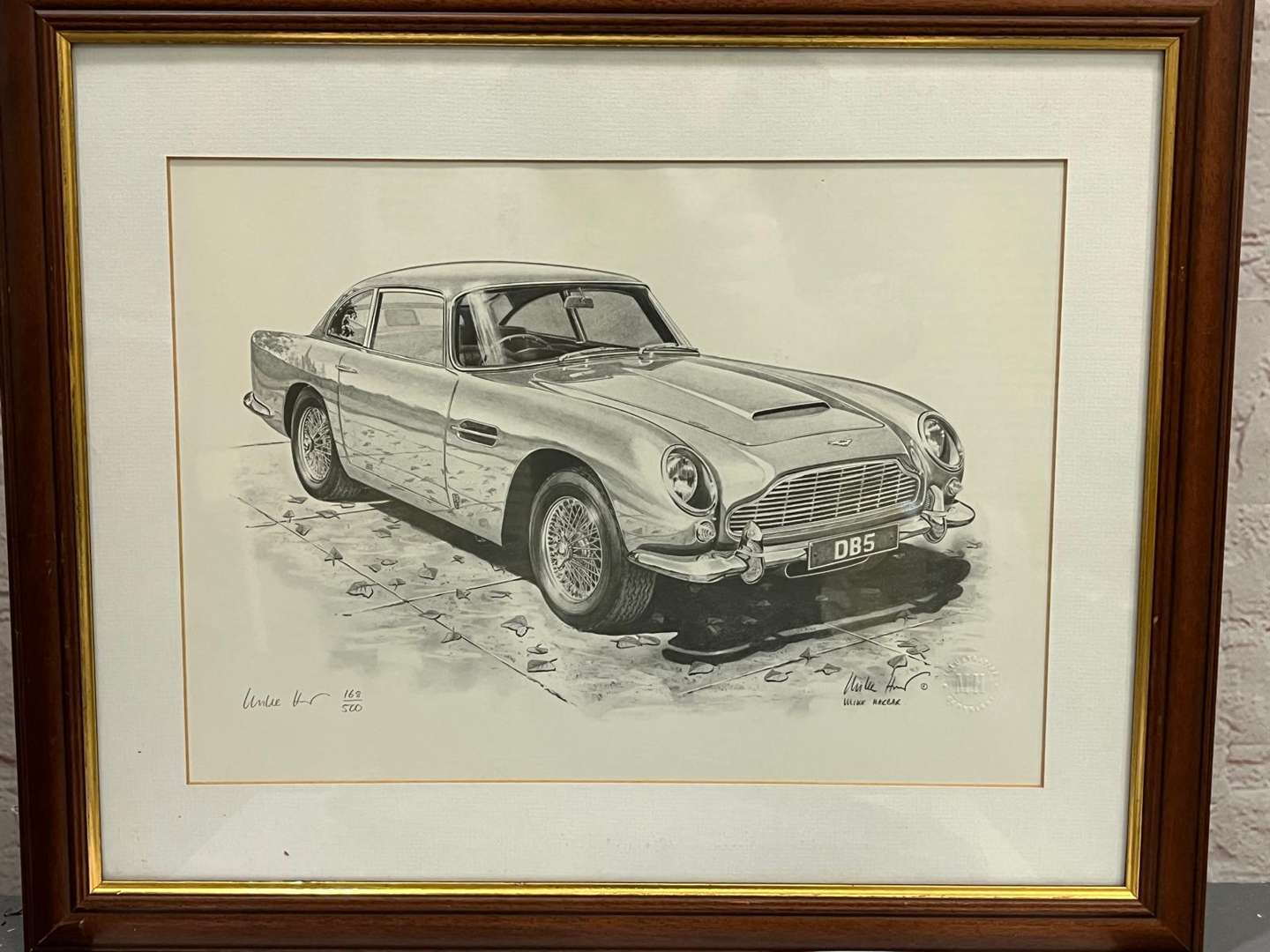 <p>Aston Martin DB5 Framed Print and 3D Perspex Print (2)</p>