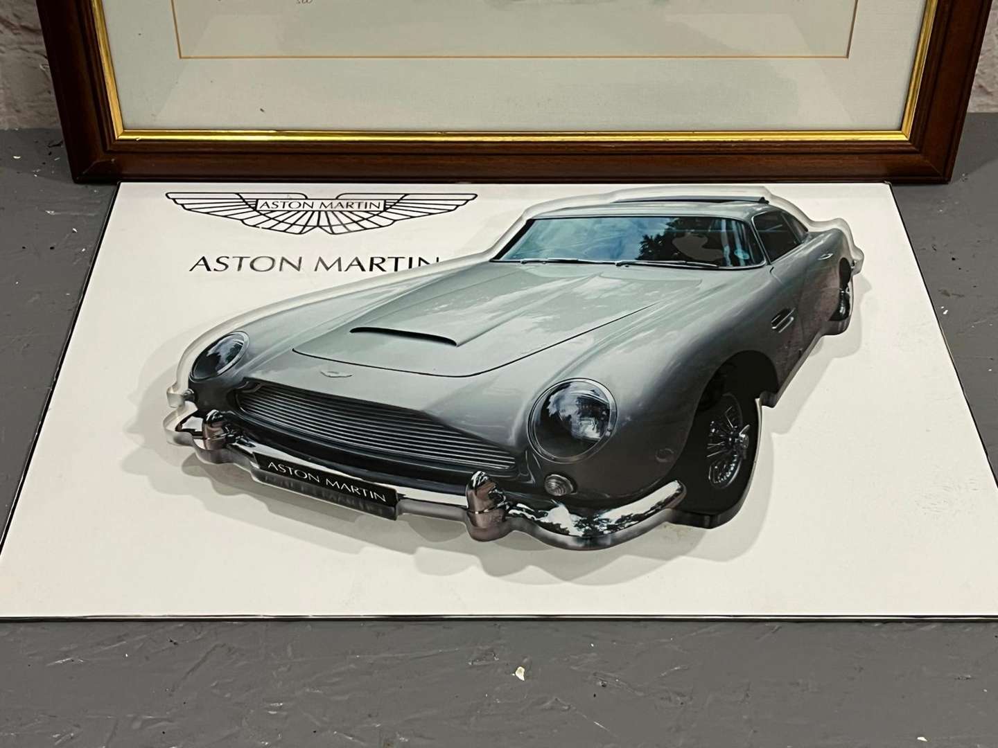 <p>Aston Martin DB5 Framed Print and 3D Perspex Print (2)</p>