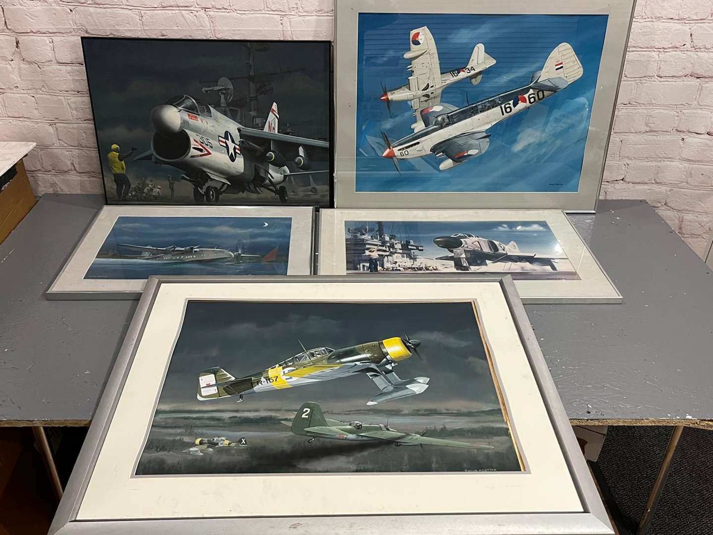 <p>Five Framed Thijs Postma Aviation Pictures</p>