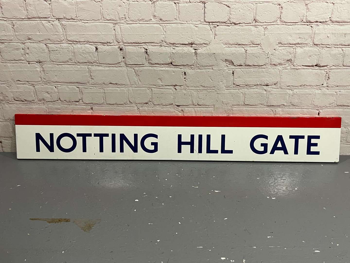 <p>Notting Hill Gate Enamel Railway Sign</p>