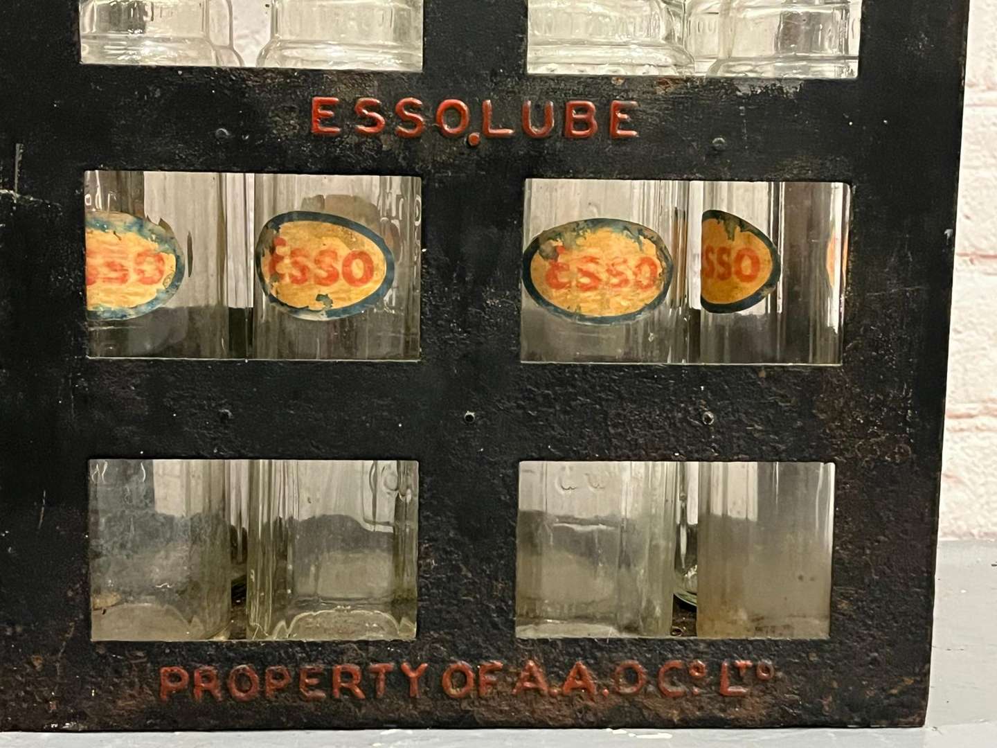 <p>Essolube Metal Create and 8 Original Oil Bottles</p>