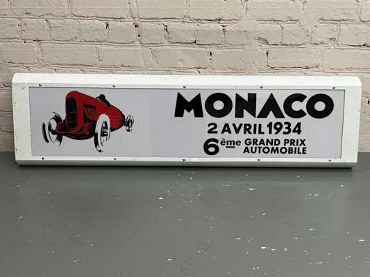 Monaco Signs Monaco Illuminated Sign | Sat 31st January Automobilia | Anglia Car ...