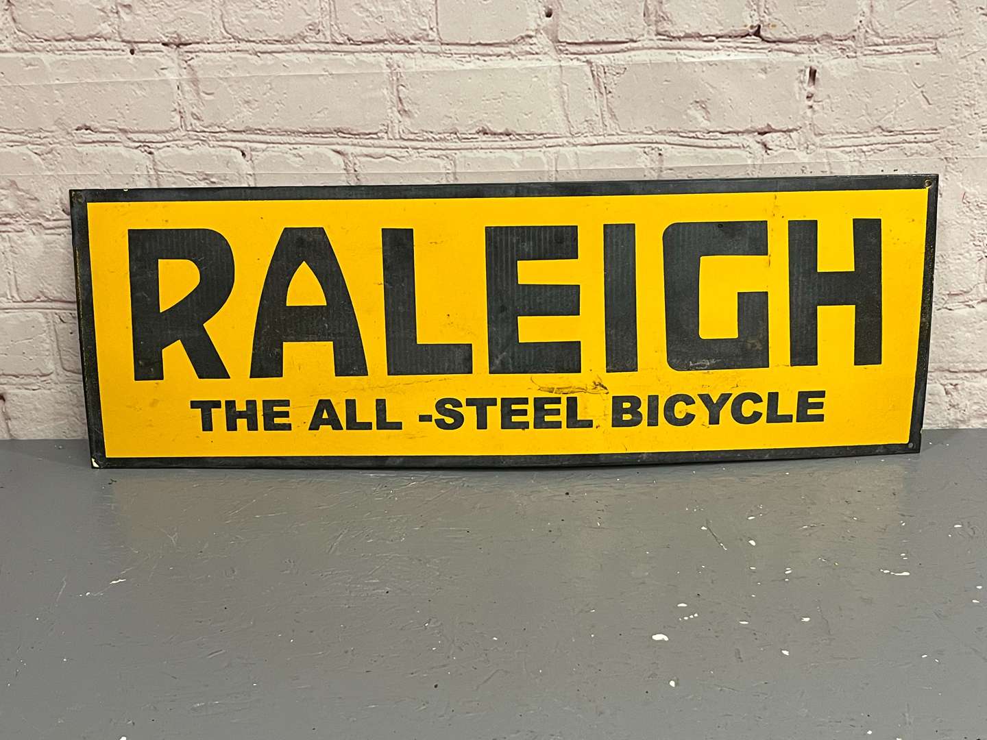 <p>Raleigh The All Steel Bicycle Enamel Sign</p>