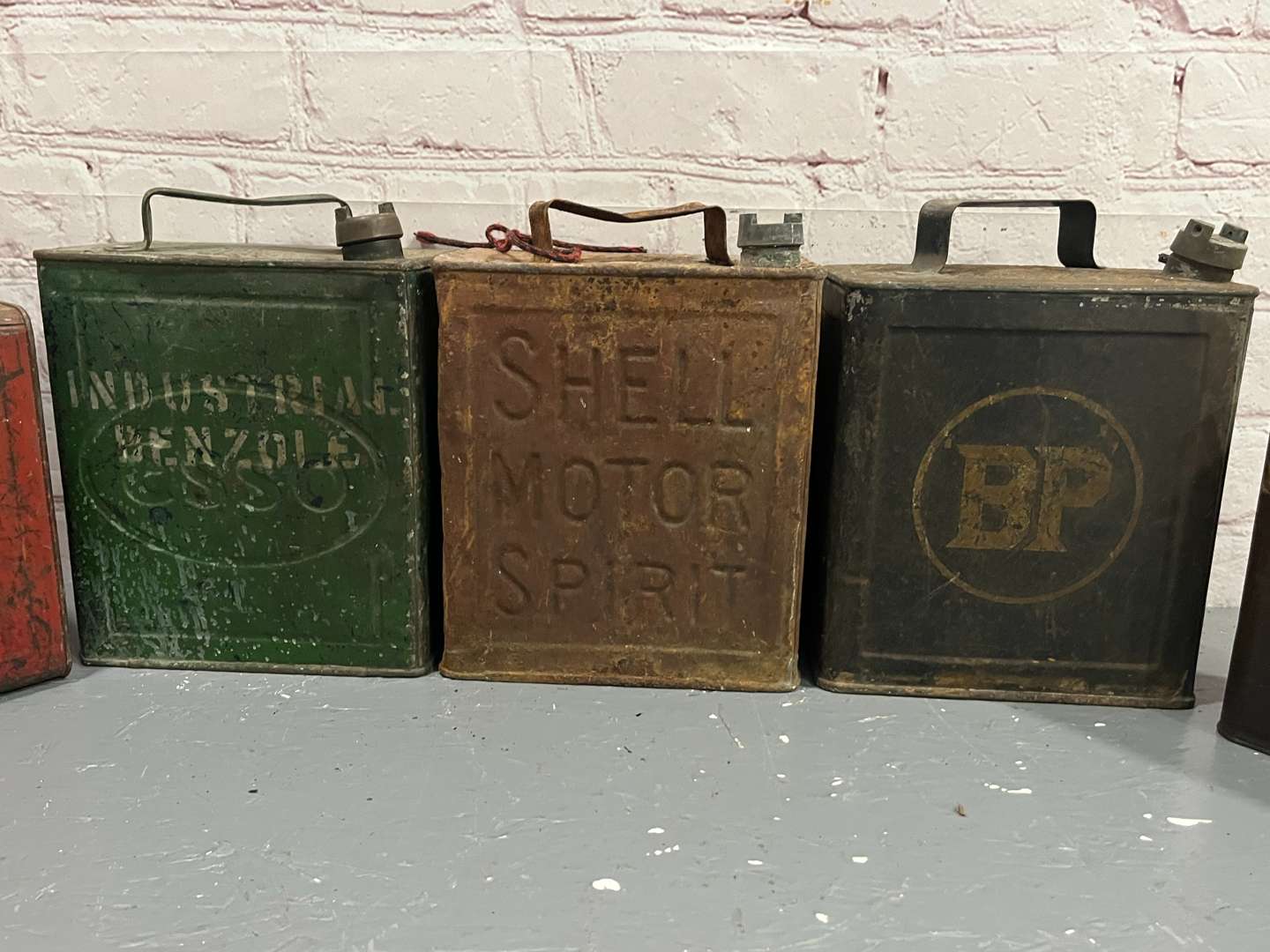 <p>Three, Two Gallon Fuel Cans Etc</p>