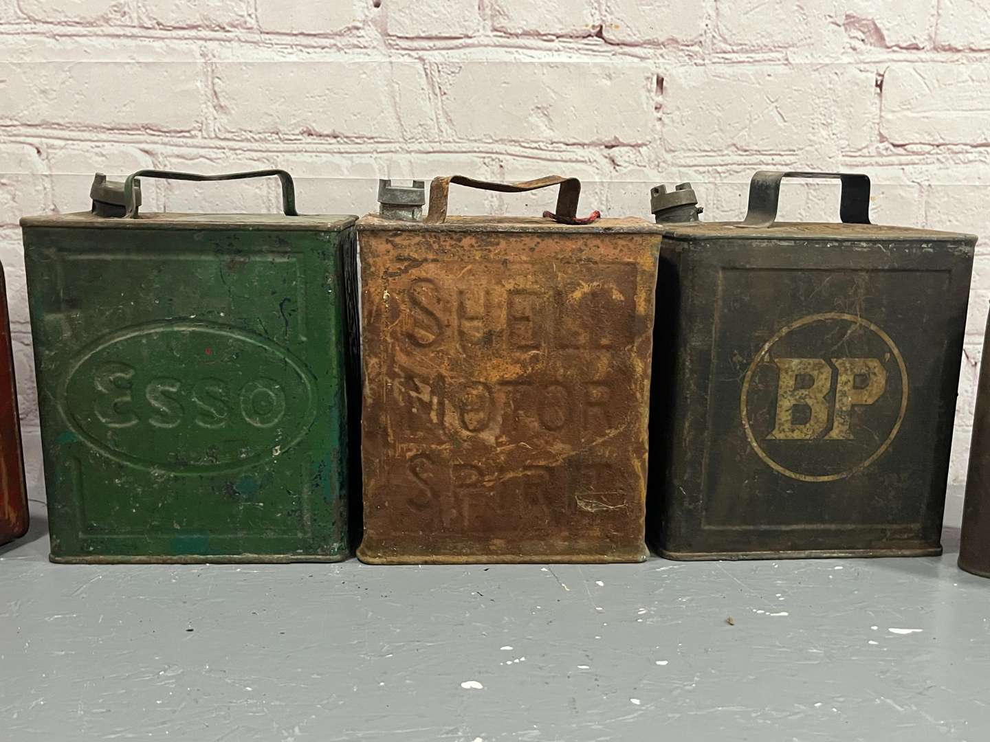 <p>Three, Two Gallon Fuel Cans Etc</p>