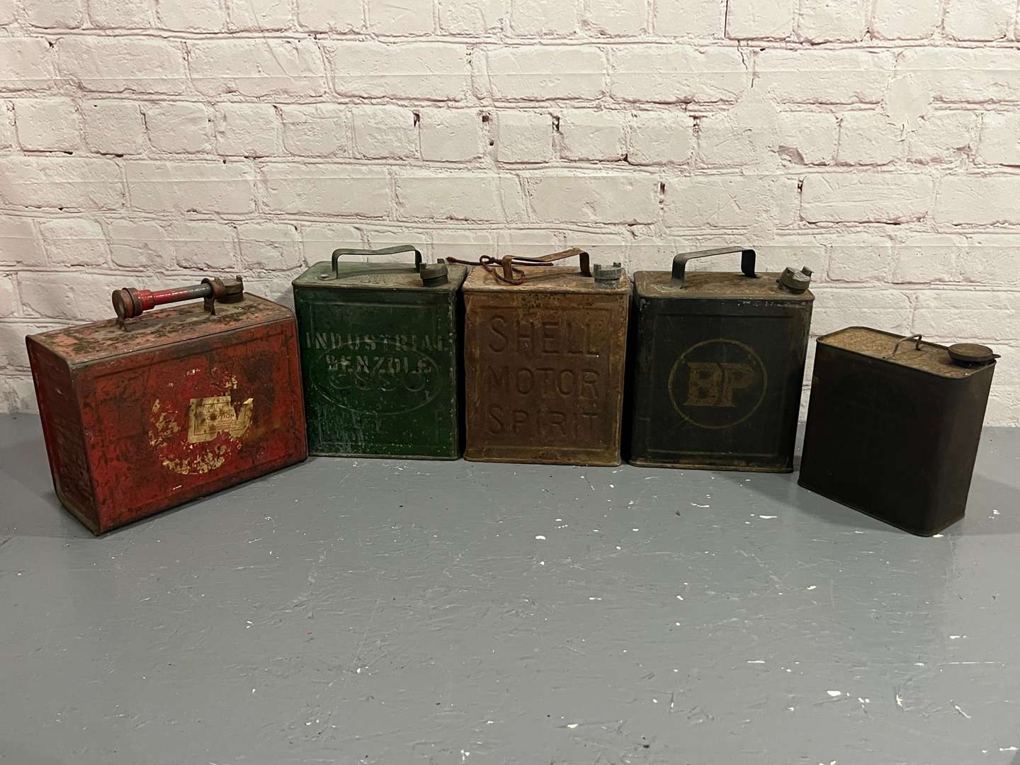 <p>Three, Two Gallon Fuel Cans Etc</p>