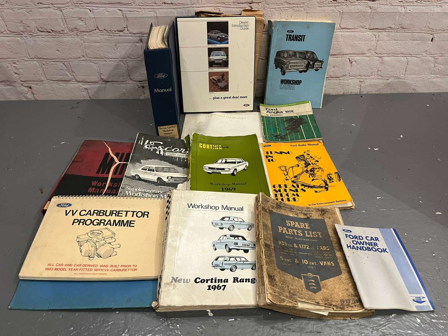 <p>Box of Ford Manuals, Books Etc</p>