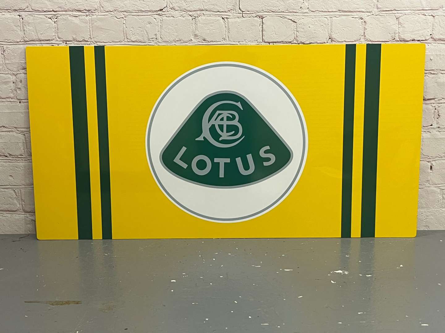 <p>Lotus Emblem Modern Metal Sign</p>