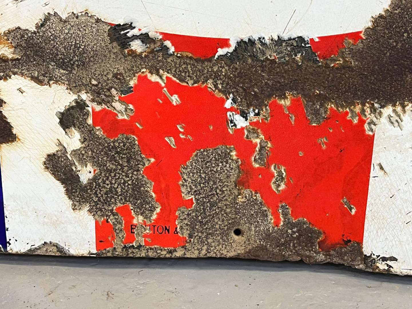 <p>BP Motor Spirit Union Jack Enamel Sign</p>