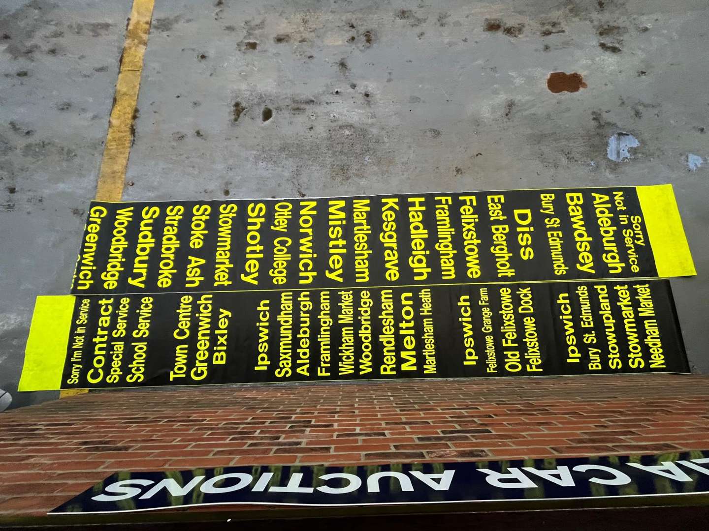 <p>Two Norfolk/Suffolk Interest Buses Destination Rolls</p>