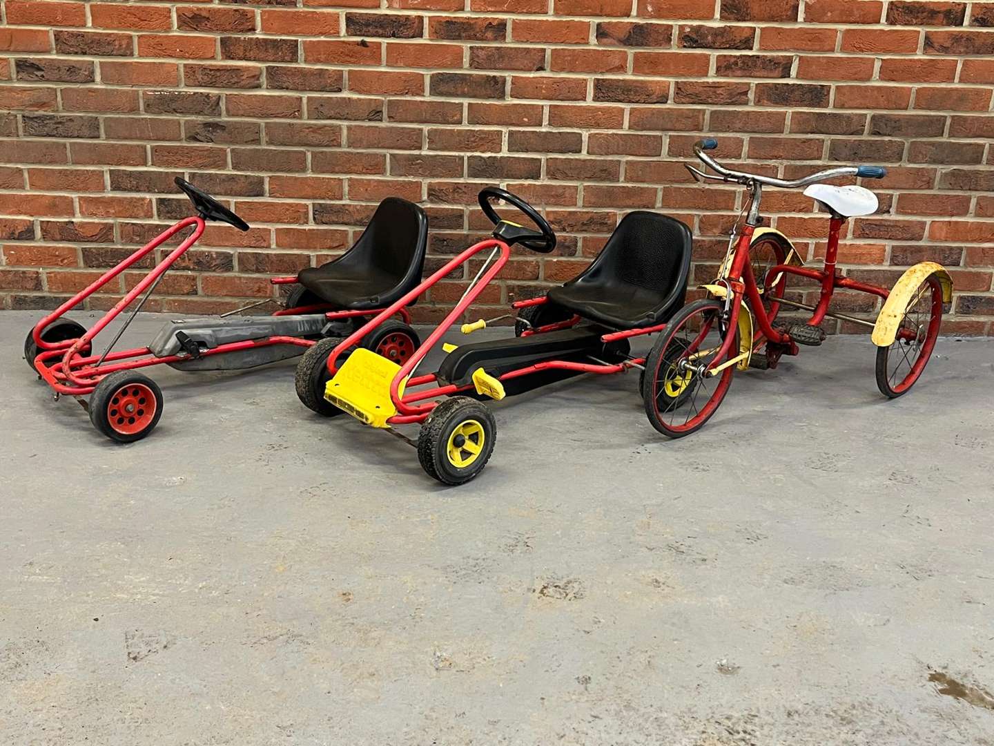 <p>Two Kettler Go Karts and Tricycle (3)</p>
