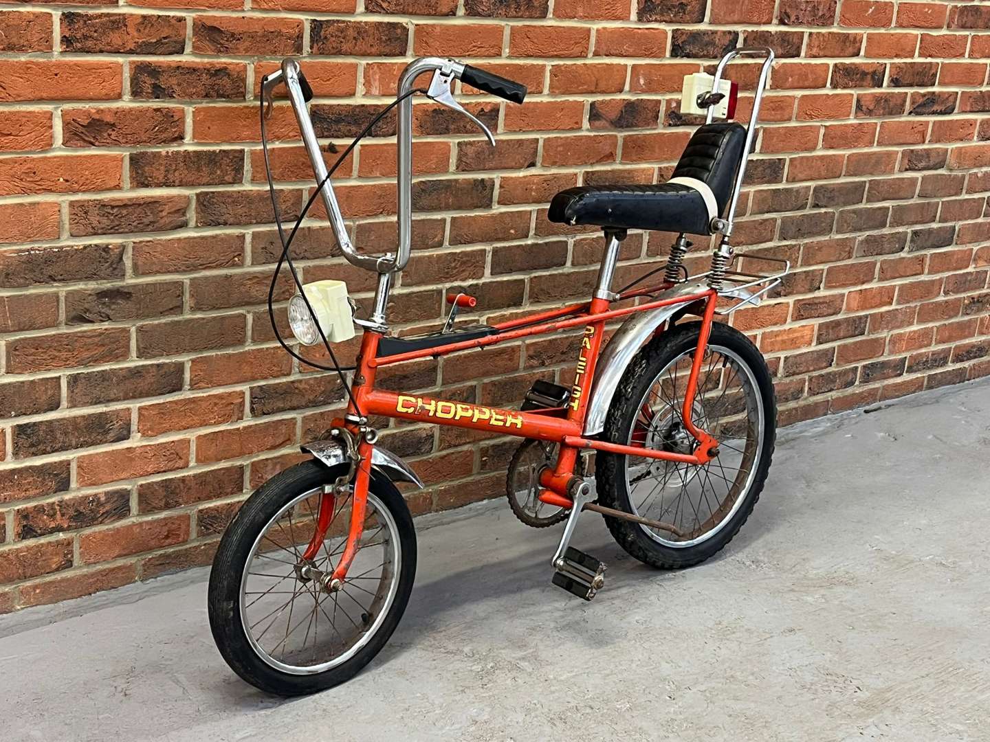 <p>MkII Raleigh Chopper With Original Ever Ready Battery Lights</p>