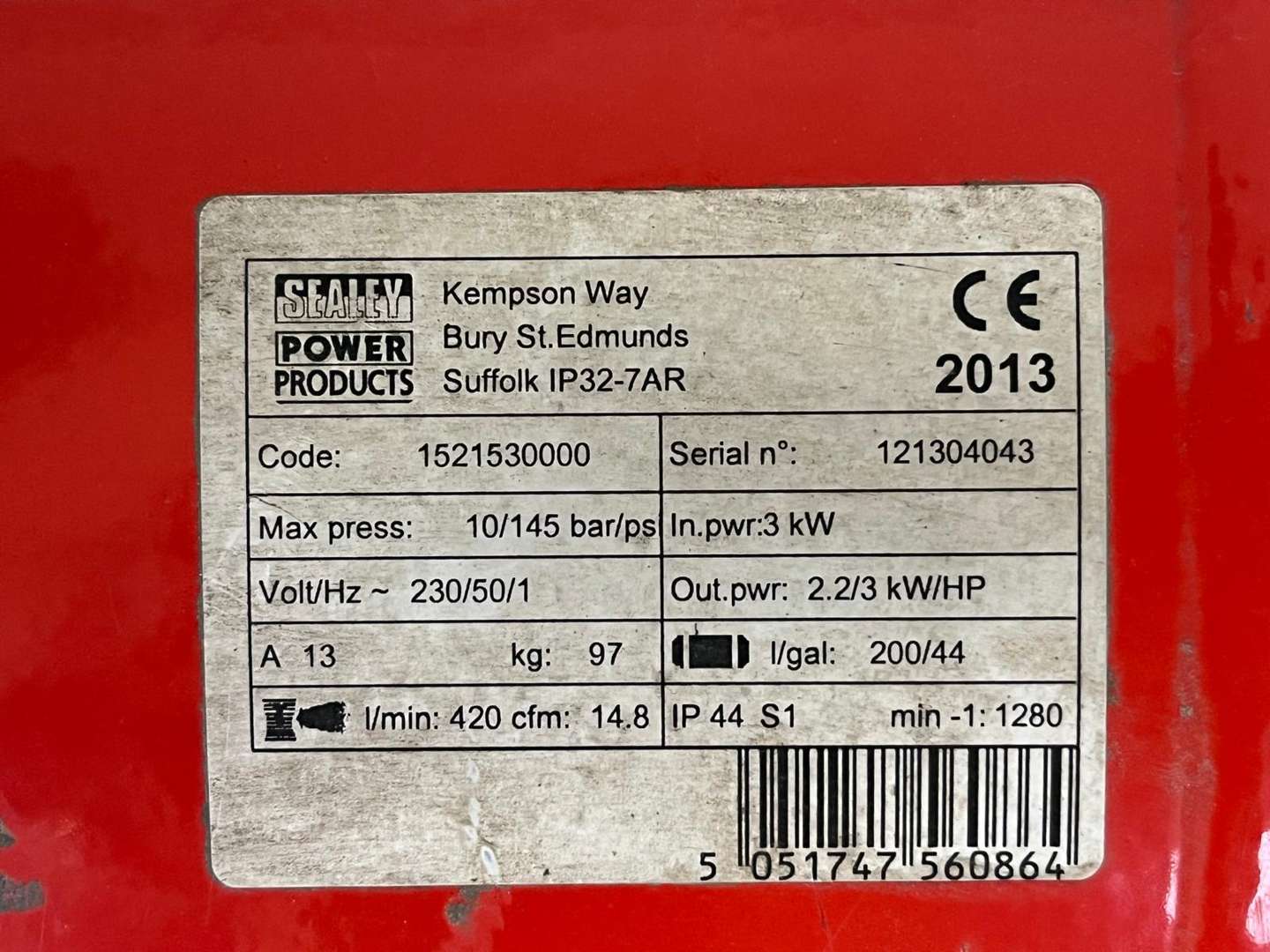 <p>Sealey 200Ltr 240V Air Compressor&nbsp;</p>