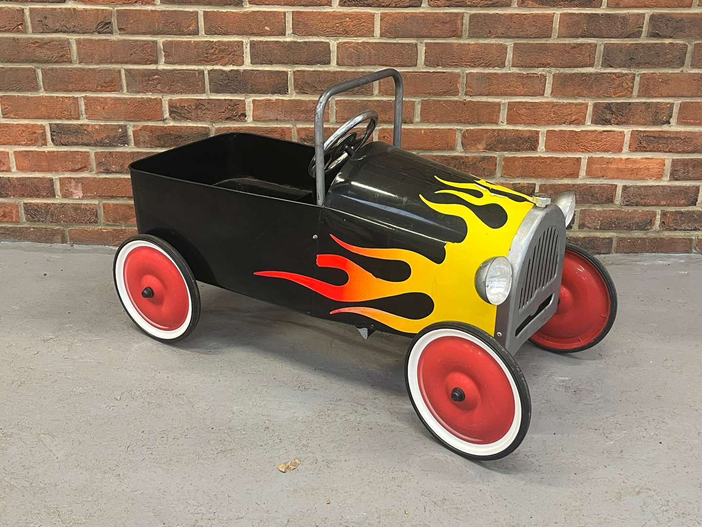 <p>Tin Plate Child Hot Rod Pedal Car</p>