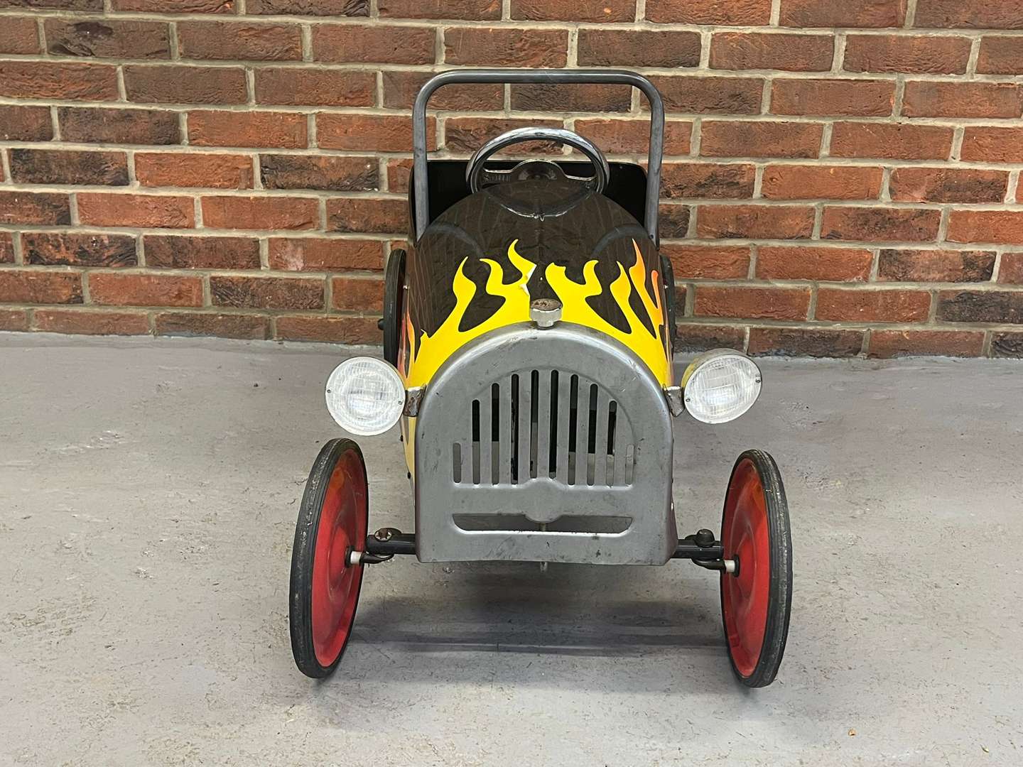 <p>Tin Plate Child Hot Rod Pedal Car</p>