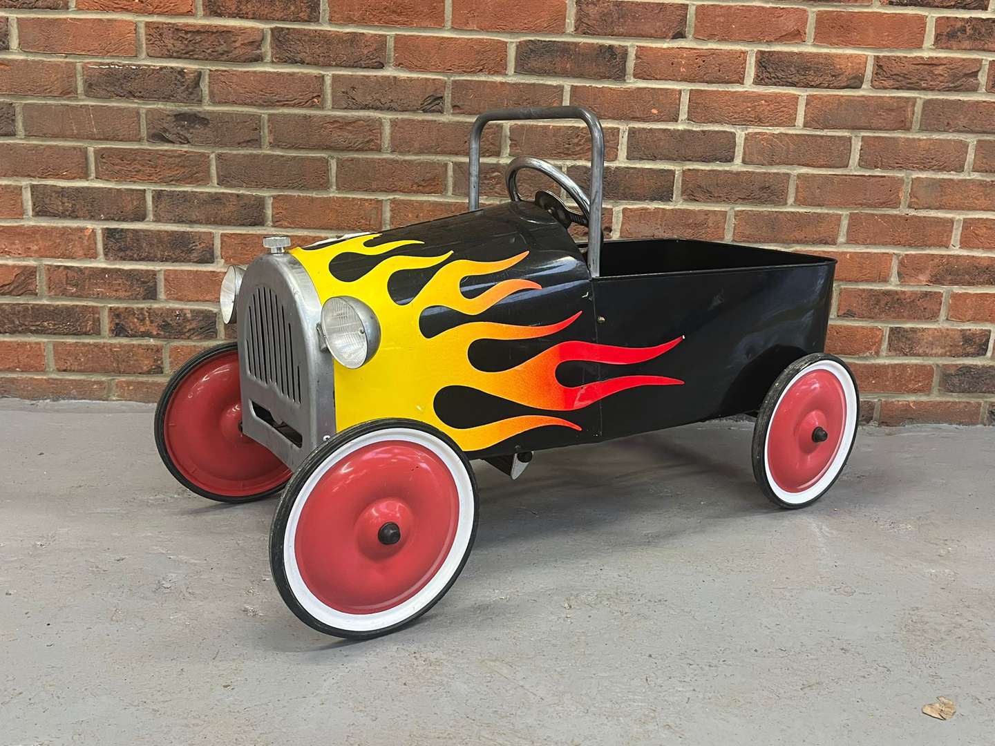 <p>Tin Plate Child Hot Rod Pedal Car</p>