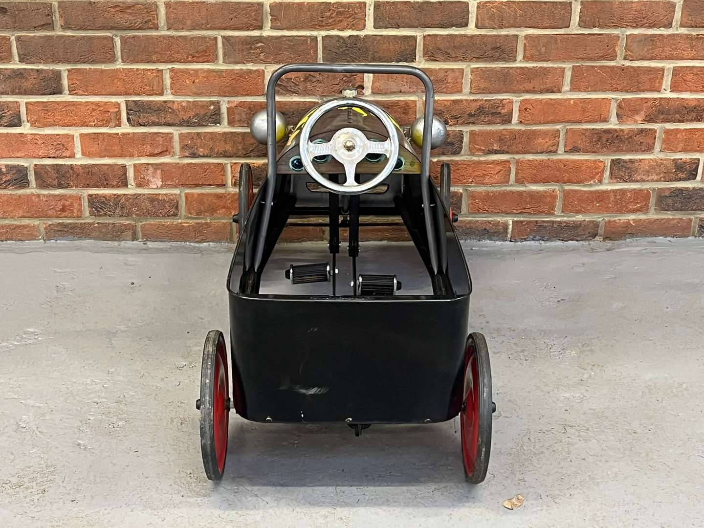 <p>Tin Plate Child Hot Rod Pedal Car</p>