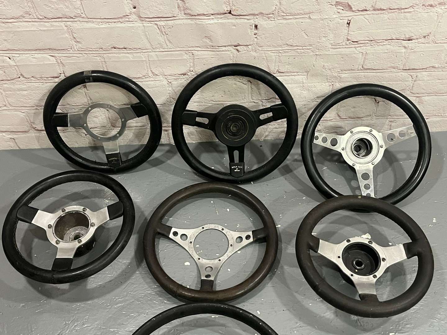 <p>Seven Classic Car Steering Wheels</p>