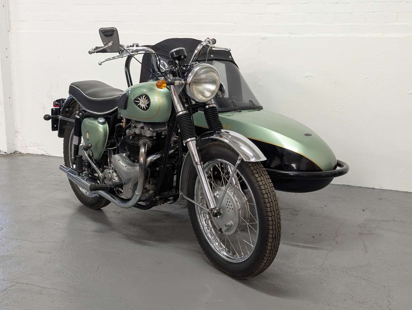 <p>1960 BSA A7 AND SIDECAR</p>