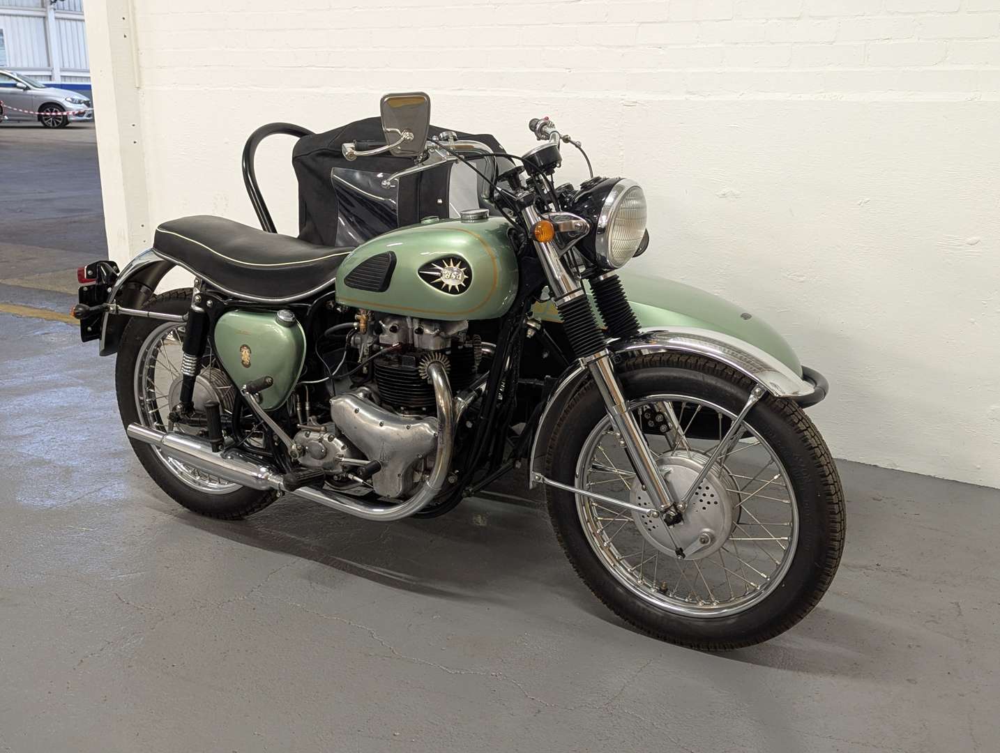 <p>1960 BSA A7 AND SIDECAR</p>