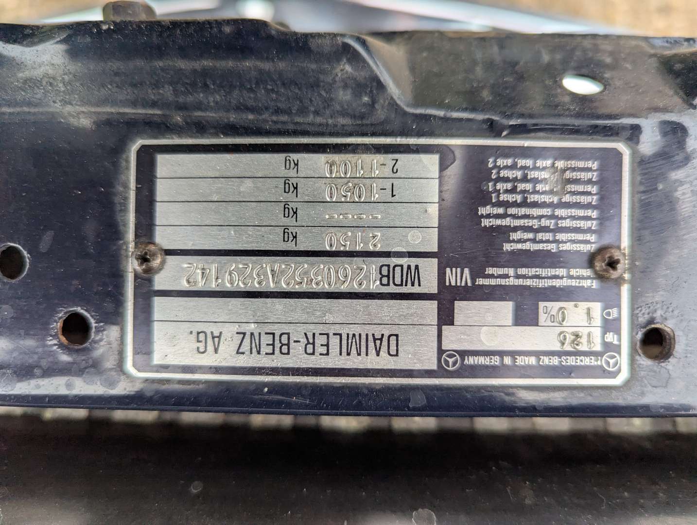 <p>1987 MERCEDES 420SEL W126 AUTO</p>