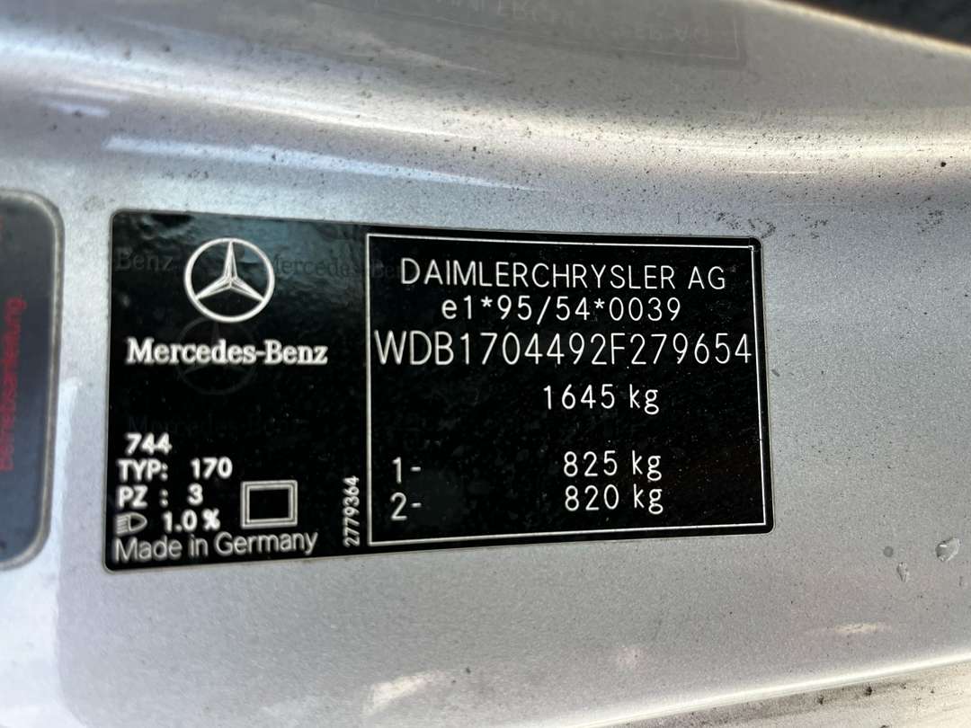 <p>2002 MERCEDES SLK 230 KOMPRESSOR R170 AUTO</p>