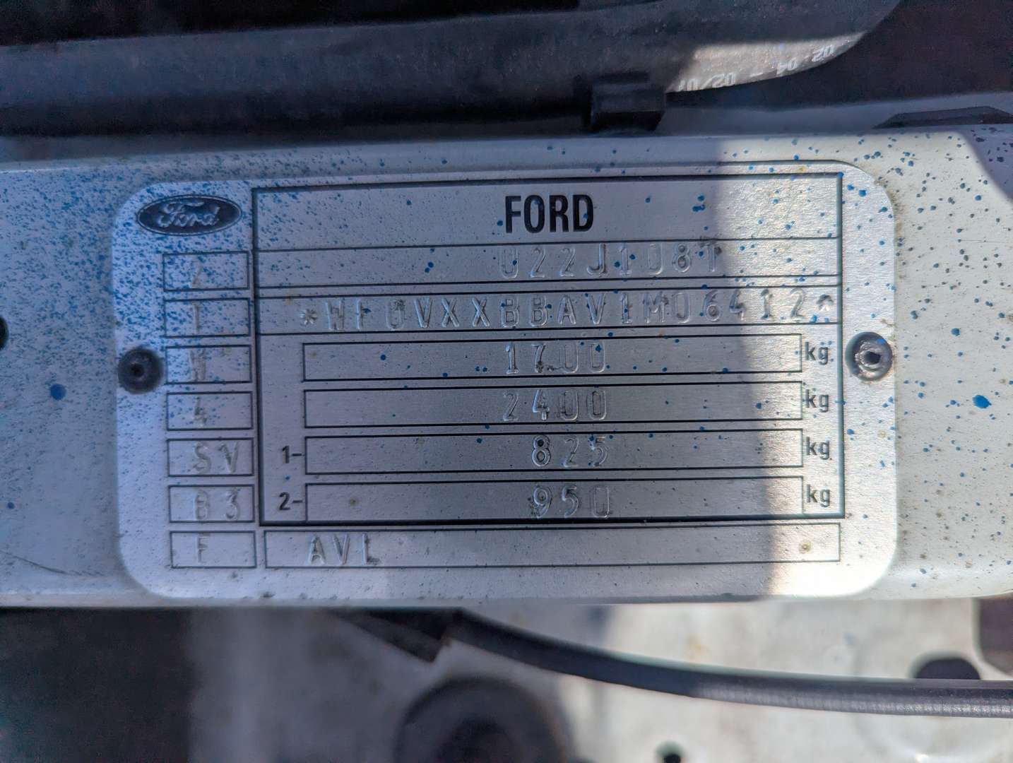 <p>2001 FORD ESCORT VAN 55D</p>