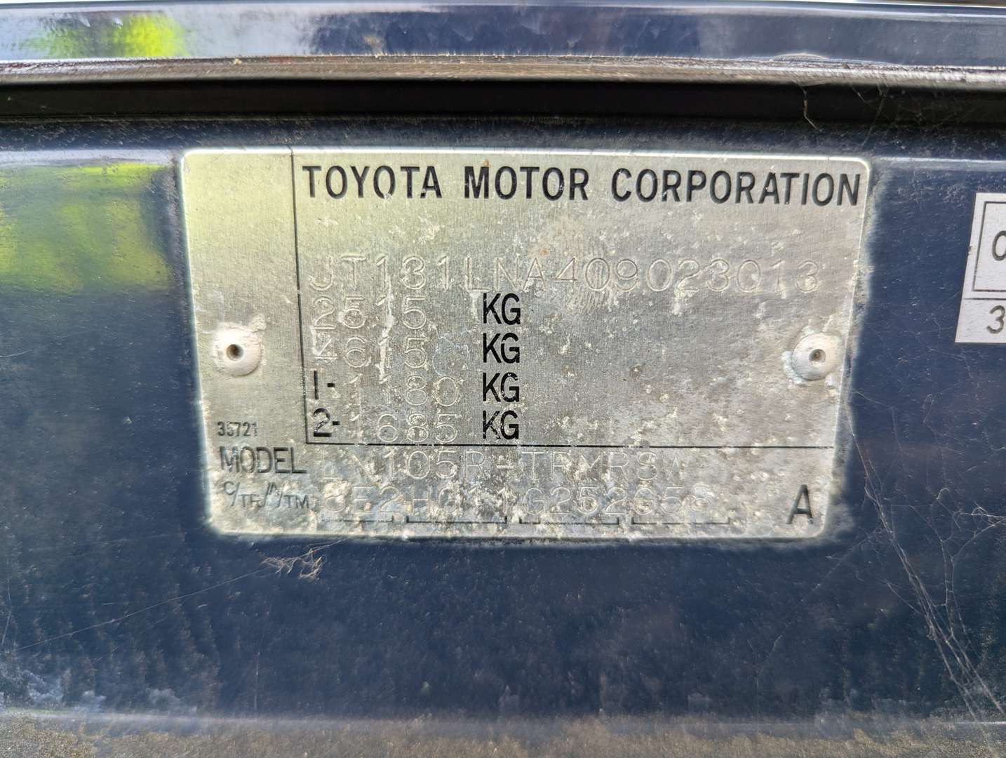 <p>1992 TOYOTA HI-LUX 4X4 DIESEL</p>