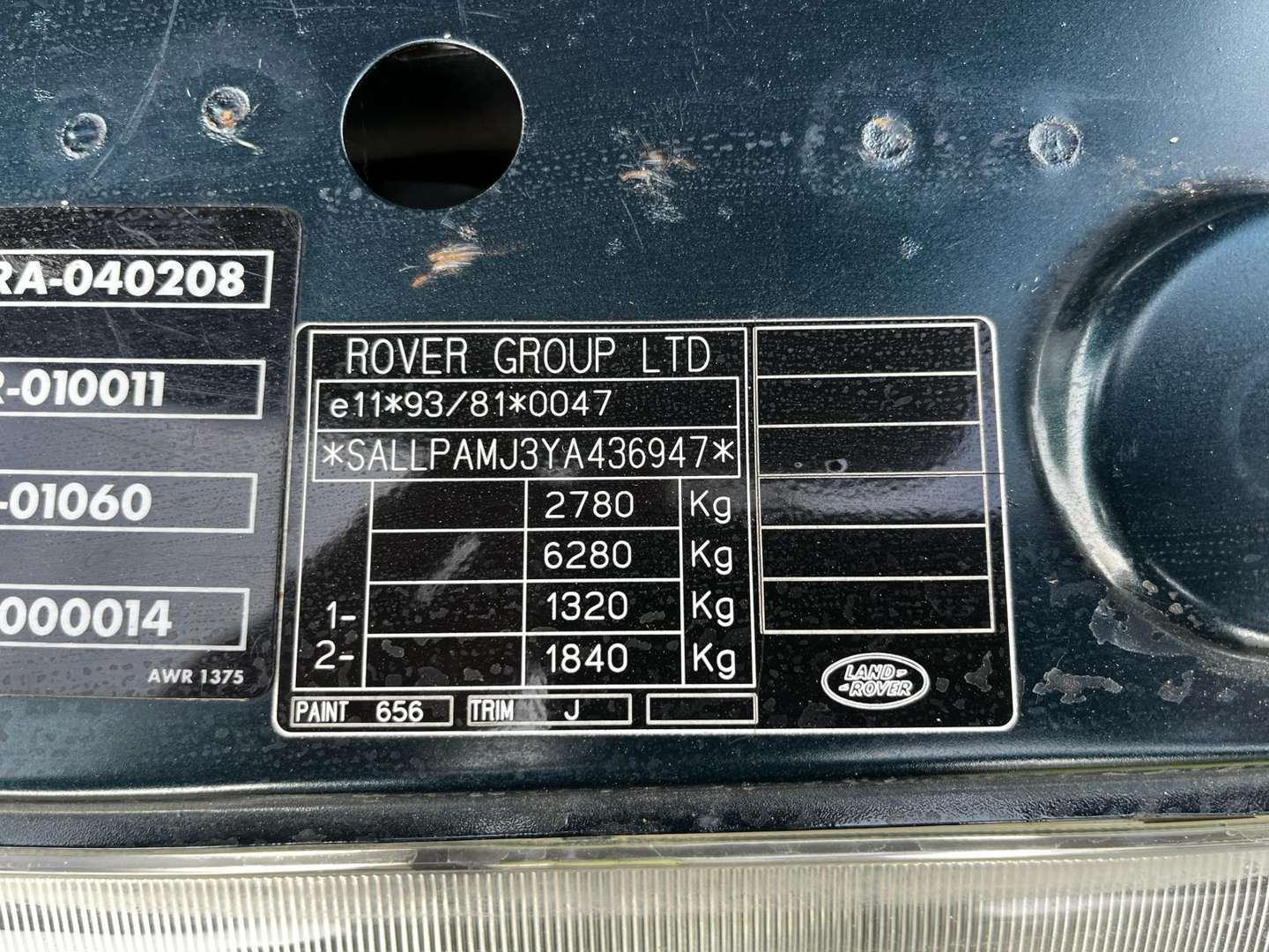 <p>2000 RANGE ROVER HSE AUTO</p>