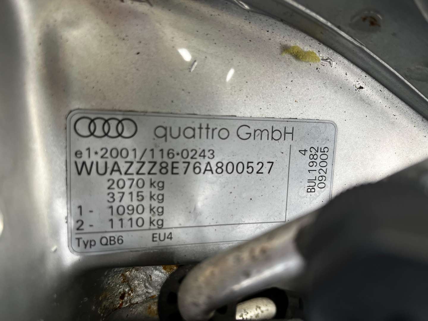 <p>2006 AUDI A4 DTM T QUATTRO</p>