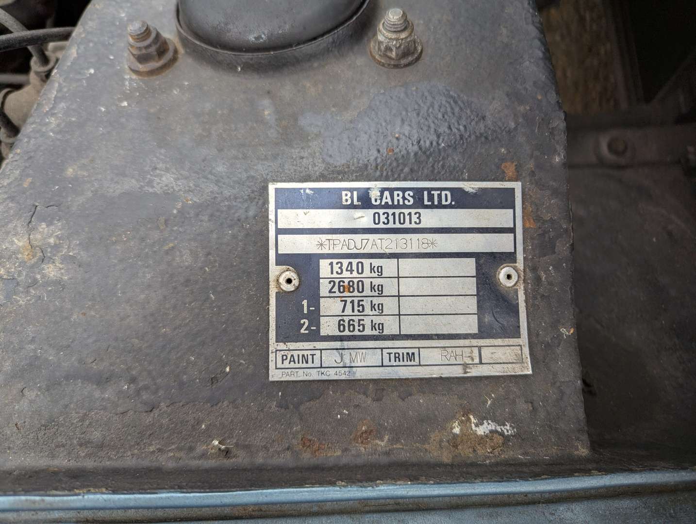 <p>1980 TRIUMPH TR7 CONVERTIBLE</p>