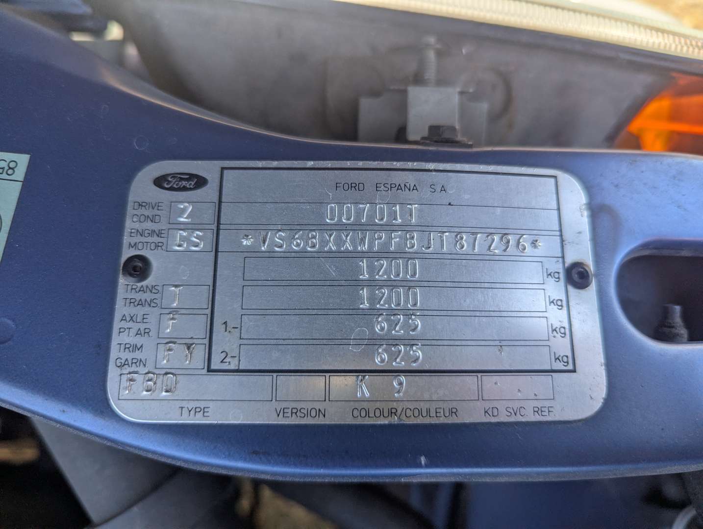 <p>1989 FORD FIESTA FESTIVAL - ONE REGISTERED OWNER</p>