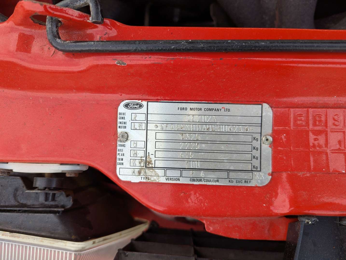 <p>1984 FORD ESCORT XR3I INJECTION</p>