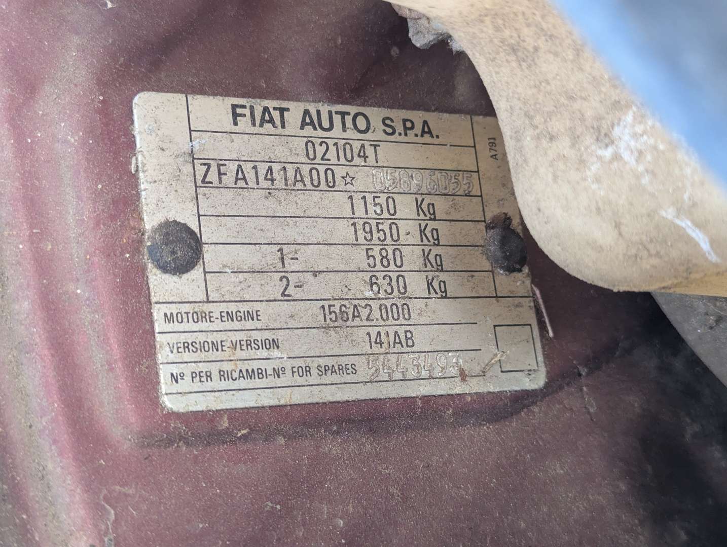 <p>1987 FIAT PANDA SISLEY 4X4</p>