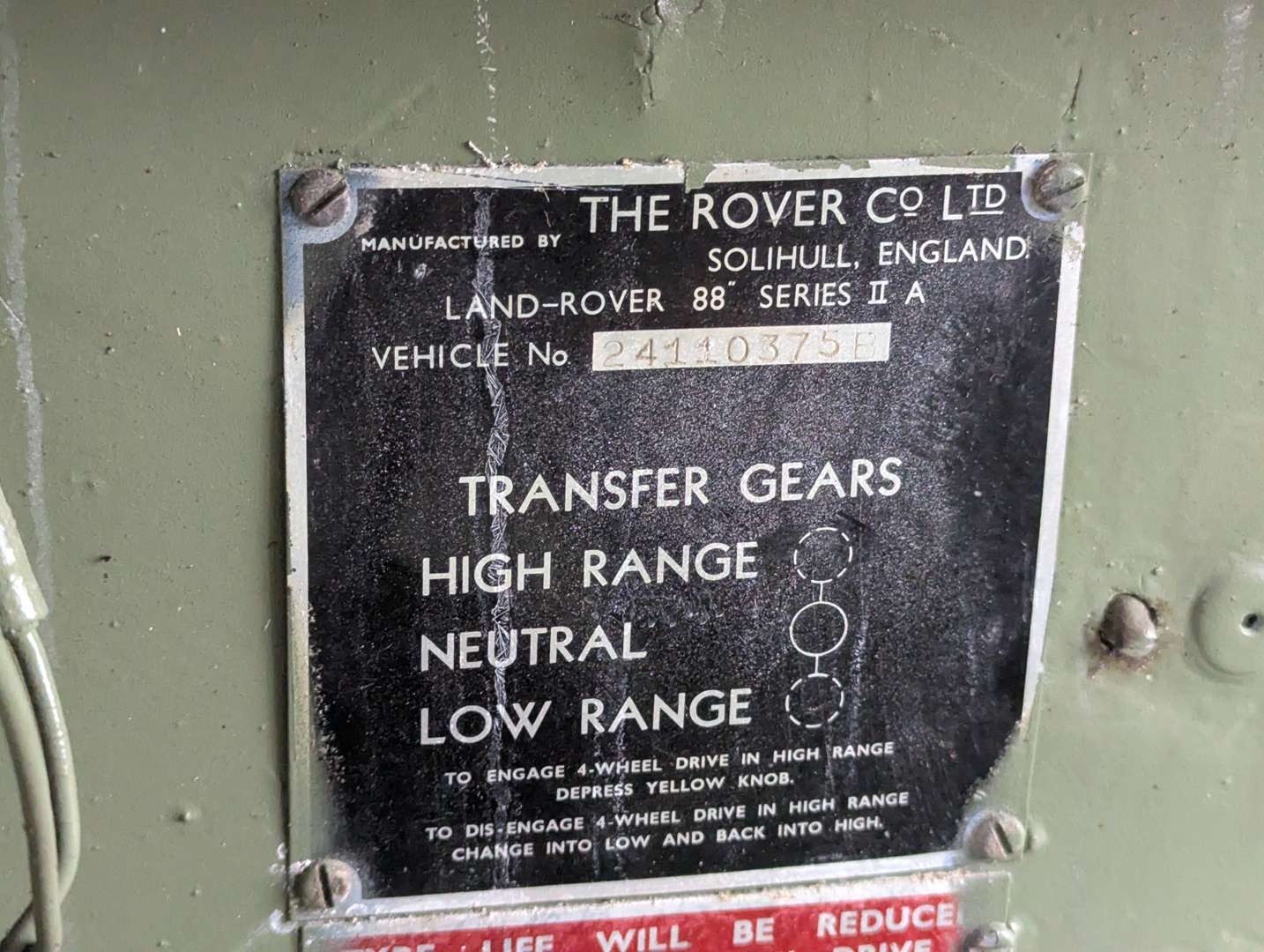 <p>1963 LAND ROVER SERIES IIA</p>