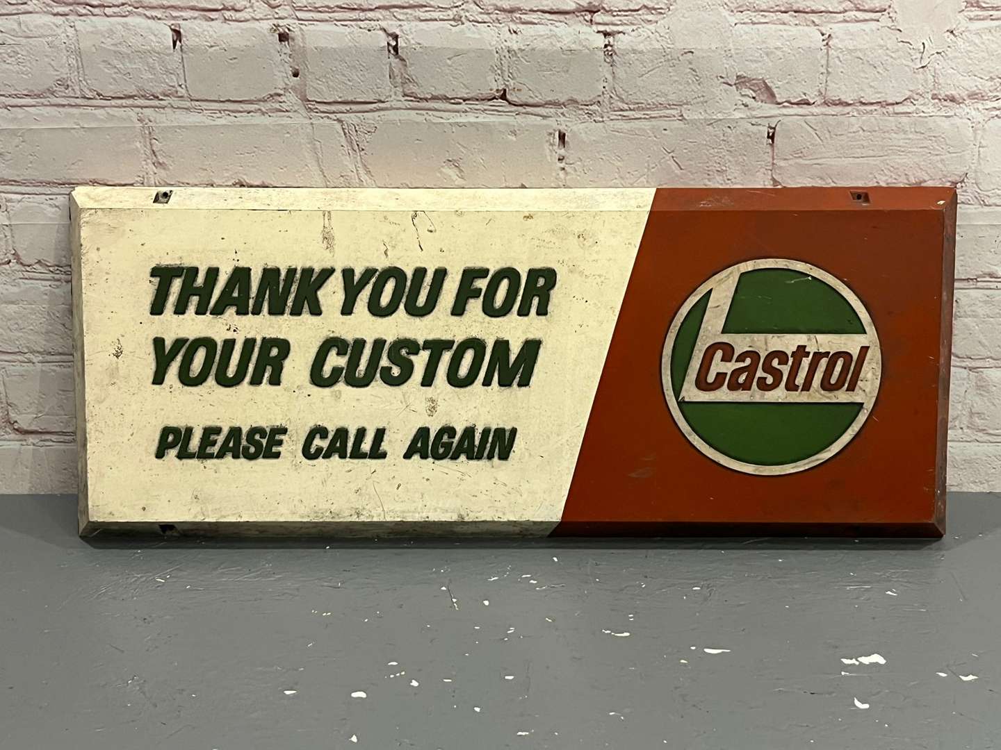 <p>Castrol “Thank You For Your Custom” Fibreglass Sign</p>