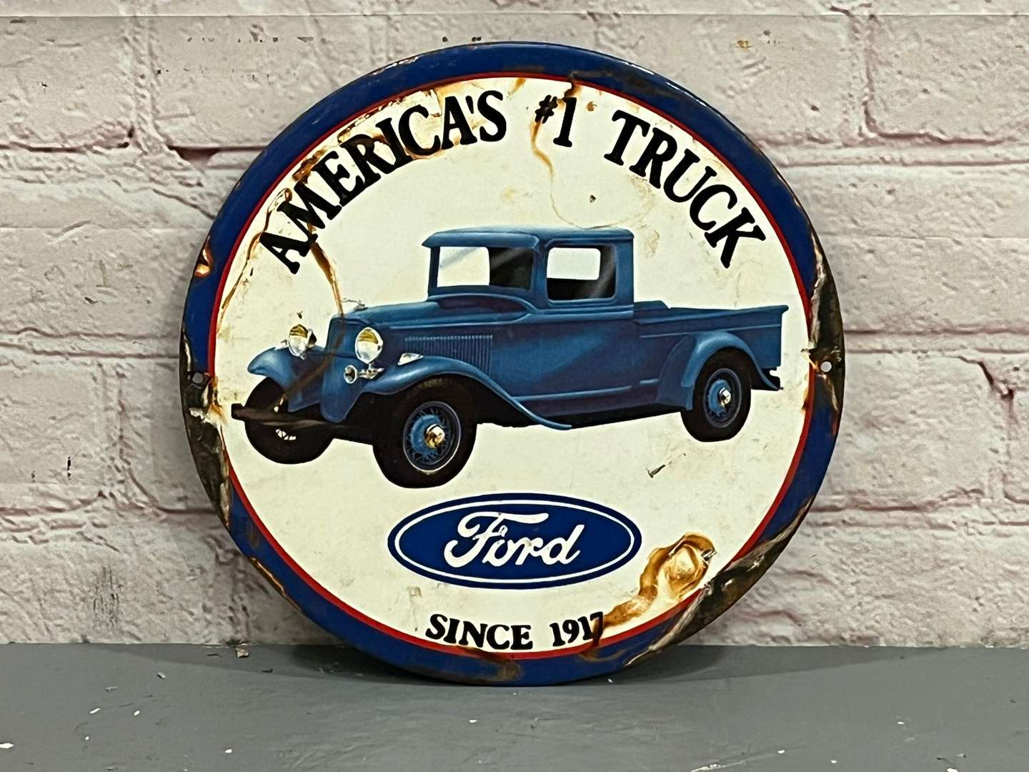 <p>Ford “Americas 1 Truck” Enamel Sign</p>
