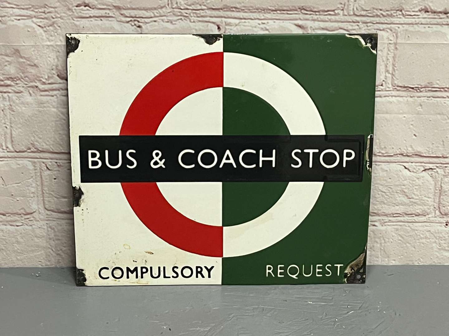 <p>Bus and Coach Stop Enamel Sign</p>