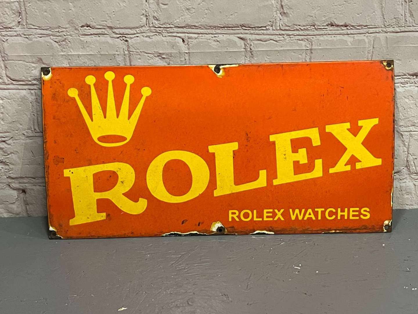 <p>Rolex Watches Enamel Sign</p>