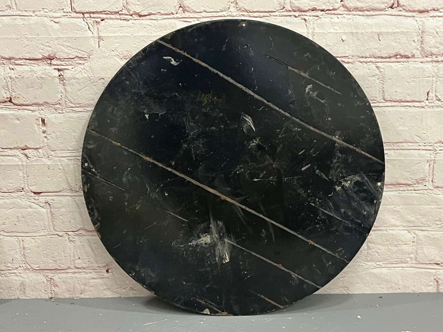 <p>Royal Enfield Cycles Circular Enamel Sign</p>