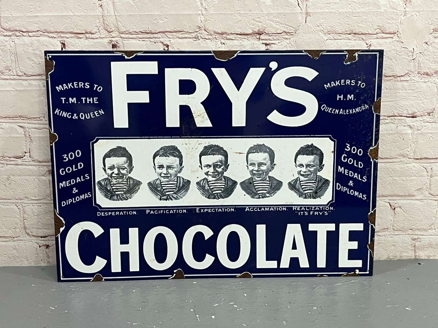 <p>Fry's Chocolate Enamel Sign</p>