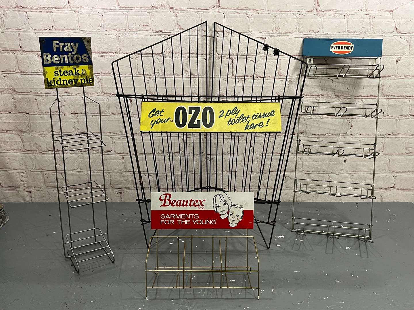 <p>Four Wirework Shop Display Stands</p>