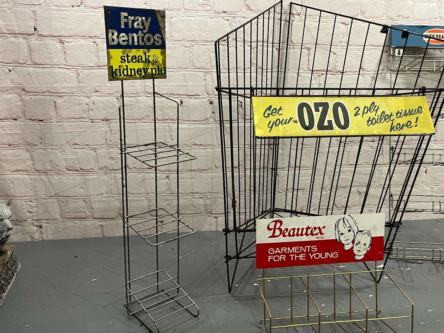 <p>Four Wirework Shop Display Stands</p>